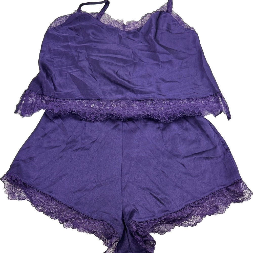VICTORIA'S SECRET PURPLE CAMI AND SHORT SLEEPER SET PAJAMA